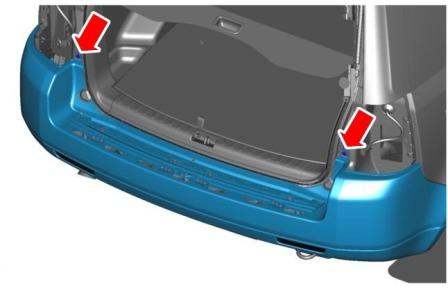 diagram of rear bumper Land Rover Freelander II, LR2 (after 2006)